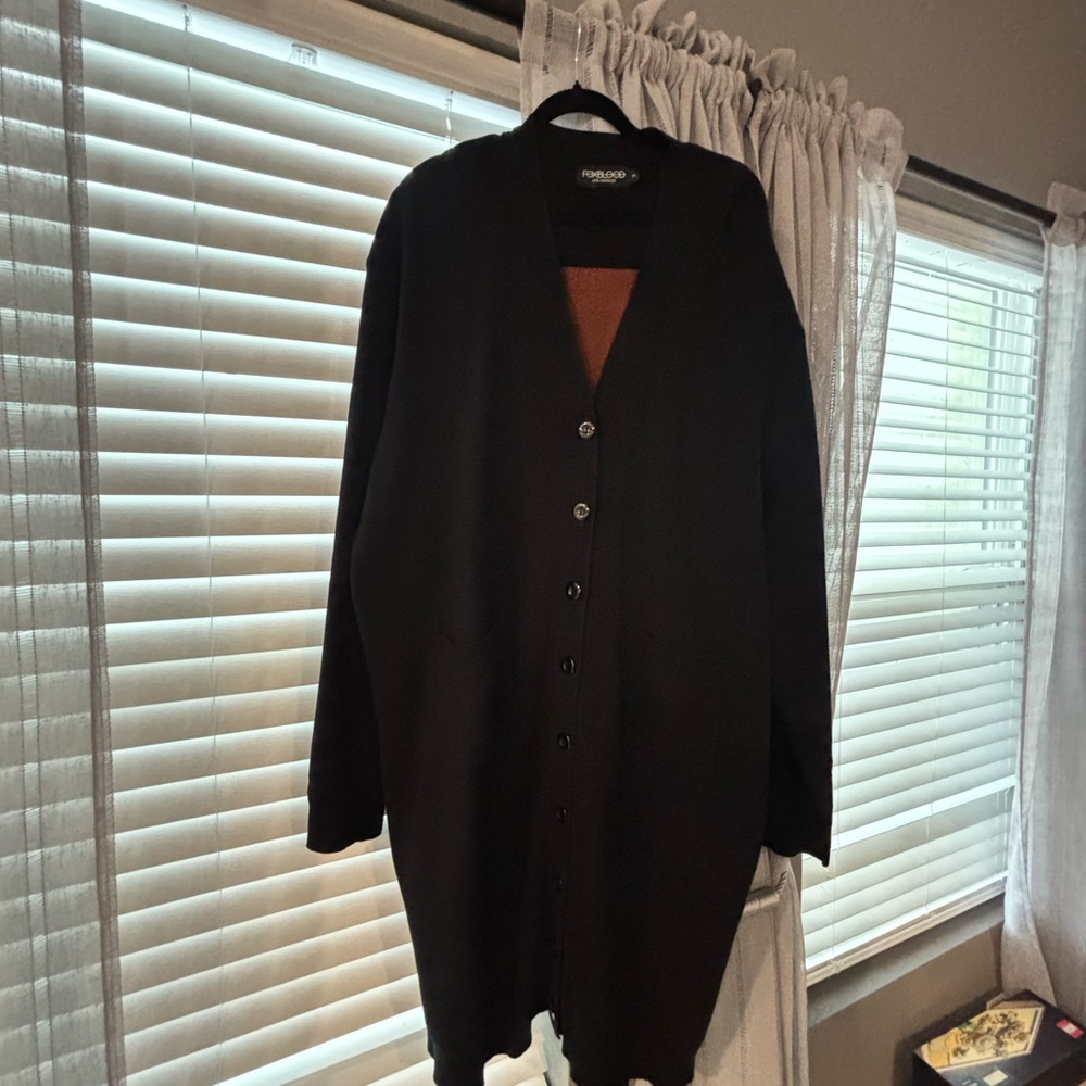 Black Button-Up Pumpkin Cardigan